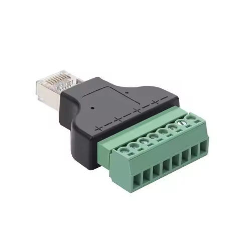 RJ45 8 Pin Terminal Ethernet Converter Crystal Modular Crimps Network Line Plug RJ45 Male/Female Ext
