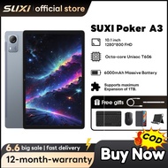 SUXI Poker A3 10.1” screen Unisoc T606 12+128GB tablet 2.4G/5G WiFi Android 14 tablet 6000mAh COD