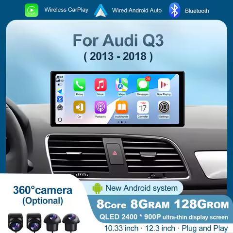 12.3 " Android OS Intelligent System Car Radio Multimedia Player For Audi Q3 2013 - 2018 WiFi 4G LTE