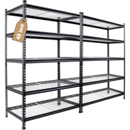 5-tier Metal Shelving Unit, 48”w X 24”d X 72”h, Heavy Duty Adjustable Storage Rack, 4000 Lbs Load Ca