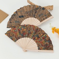 Cork Folding Fan Home Accessories Portugal Cork Fan Tourist Souvenirs-Xinxin's Shop
