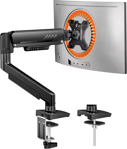 Fully Adjustable Monitor Arm for 13-34 Inch Screens, Tool-Free VESA Mount, Cable Management, Holds 1
