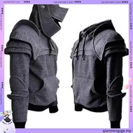 medieval vintage warrior soldier knight mask armor knee hoody Cosplay costume hoodies