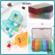 SUMU Pill Box 7 Days AM PM Large Capacity Plastic Medicine Dispenser