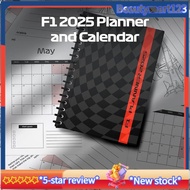 F1 2025 Planner and Calendar, Planner with F1 Track Design,Spiral Bound,Monthly Planner with Passion