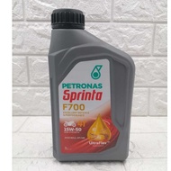 【Petronas Sprinta 4T 】F700 15W50/10W40 Semi Synthetic Engine Oil MINYAK HITAM 4T OIL ORIGINAL100% (N