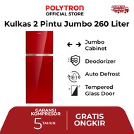 POLYTRON Kulkas 2 Pintu 260L Belleza JUMBO PRW 29MNR