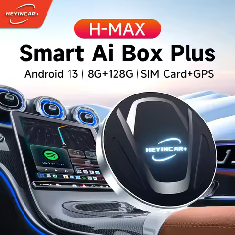 HEYINCAR Tv Box Android 13 QSM6225 8 Core Android Auto CarPlay Wireless Adapter Support SIM Card Onl