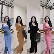 (Ready stock) Women Dresses Set 2pcs Cardigan+Dress  Vietnam Clothes