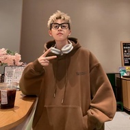 【M-8XL】Baju Lelaki Korean Version Simple Long Sleeved Hoodie for Men Fashionable and Versatile Casua