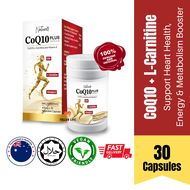 NATURELL CoQ10 Plus (30 capsules) | CoQ10 Supplement Q10 Supplement Coenzyme Q10 L-Carnitine Metabol