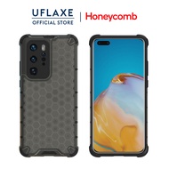 UFLAXE Honeycomb Ốp Cứng Chống Sốc cho Huawei P40 / P40 Pro / P40 Pro Plus Ốp Điện Thoại Trong Suốt