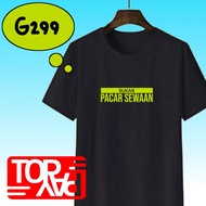 kaos hitam pria G299 atasan distro kata bukan pacar sewaan baju distro atasan santai hitam 30s L XL