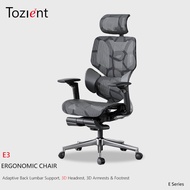 TOZIENT E3 Ergonomic Office Chair Elastic Adaptive Back Lumbar Support Computer Chair, Seat Depth Adjustment Desk Chair,