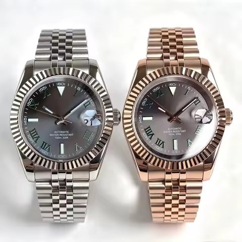 36mm 39mm Sunburst Grey Dark Green Roman Numbers Dive Japanese NH35 Miyota Automatic Men Watch Stain
