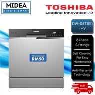 [FREE SHIPPING] Toshiba Table Top Dishwasher Machine (8 Place Settings) DW-08T1(S)-MY / DW-08T3(S)-M