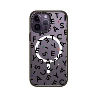 Castiy Lucky Cat Pattern Casetify Monogram with Magnetic Phone Case for iPhone 15 Pro Max / iPhone 1