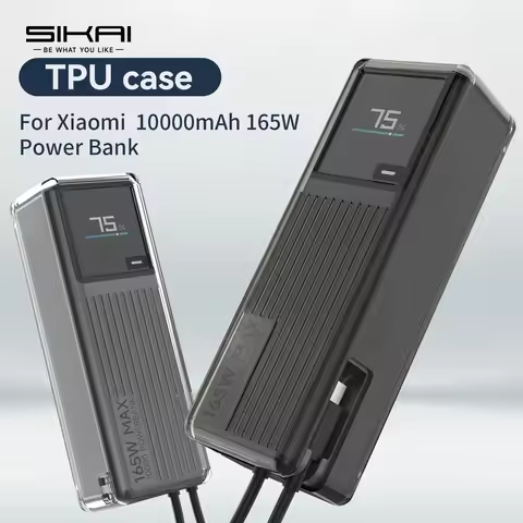 SIKAI Silicone Powerbank Case For Xiaomi 165W Power Bank 10000mAh PB1165MI Portable Charger Protecti
