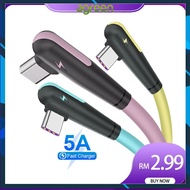 Agreen 5A Fast Charger Data Cable  Liquid Silicone USB Type-C Cable Phone Charging USB Cord