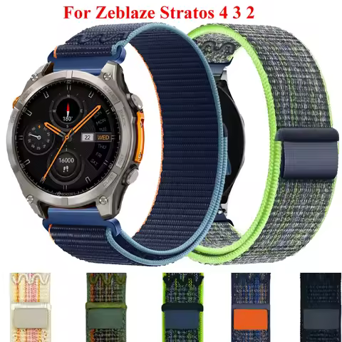 Embroidery Nylon Loop C Sport Band For Zeblaze Vibe 8 7 7 Pro 7 Lite/Ares 3 Pro GTR GTS Ares 3 Pro