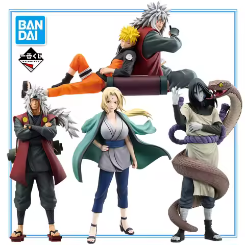 In Stock BANDAI NARUTO Ichiban KUJI Jiraiya Orochimaru Tsunade PVC Anime Action Figures Model Toys G