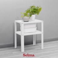 Selma Haley Side Table - White End Table Small Table Aesthetic Multipurpose Side Table Small Table