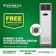 EVEREST Etiv36xfs/m Inverter Floor Standing Aircon - 3TR (With Installation for the 1st 10ft)