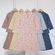 [Nayla.z]Budak SaizS-2XL(1-12thn) Set Baju Kurung Sedondon Corak Bunga Berkolar(TX60016C)