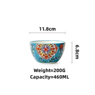 Omk phong cách dân tộc xanh bát gốm salah bát