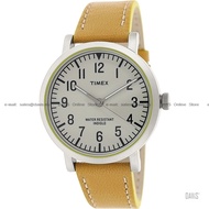 TIMEX T2P505 Men's Analog Watch Originals Classic Round Color Pop 42mm Leather Strap Tan *Original