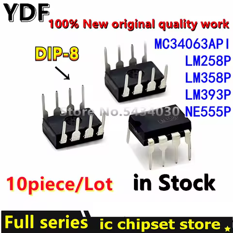 (10pcs) 100% New LM358P DIP8 LM358 DIP LM358N LM393P LM393 NE555P NE555 MC34063API MC34063 LM258P LM