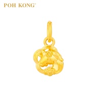 POH KONG 916/22K Gold Unicorn with Cloud Pendant