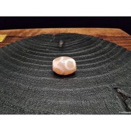 MATA Dzi Ice Agate Tibetan Blessed 6-Eye LotusORANGE 14x10mm E2300B