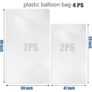 Kerapa Large balloon bags (4 Pcs),balloon transport bags transparent giant storage bags 59x98 inches