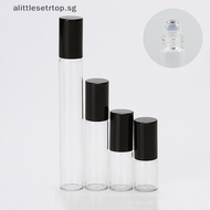 Alittlesetrtop 1ml 2ml 3ml 5ml 10ml Amber Thin Glass Roll On Bottle Empty Refillable Bottle Sample Test   Vials With Roller SG