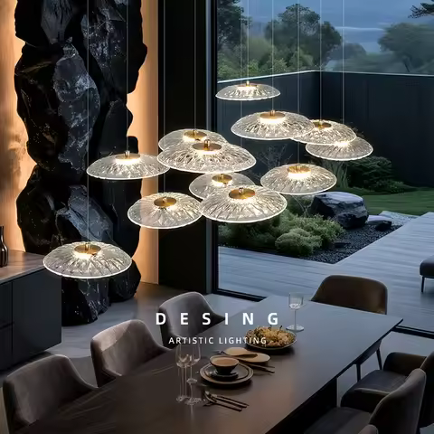 Dining Room Pendant Light Modern Villa Dining Room Kitchen Pendant Light Designer Glass Multi-Head H