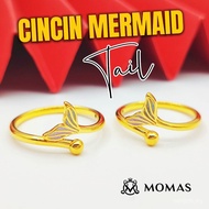 Mermaid Tail Ring 916 Gold Original 916 Pure Gold 916 Gold Ring Budget Ring Pure 916 Gold YDJR