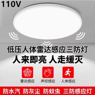 110V Volt Three-Proof Ceiling Light Human Body Induction Aisle Light Moisture-Proof Waterproof LED B