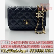 収 Chanel香奈兒24a琺瑯雙c調節扣woc晶片款，名牌手袋，包包，單肩包，錢包，CHANEL香奈兒，HERMES愛瑪仕，LV路易威登，Dior迪奧，Gucci古馳，BottegaVeneta葆蝶
