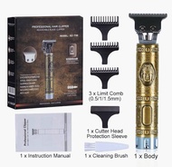 Alat Cukur Rambut KM-1971 Professional Hair Clipper BLACK/GOLD Elektrik Baterai Cas