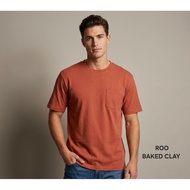 ROO  Plain Round Neck Pocket T-Shirt 100% Cotton