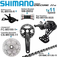 SHIMANO DEORE M5100 Groupset 1X11ความเร็ว MTB M5100 170Mm 175Mm 32T Crankset Shifter ด้านหลัง Derailleur 11-42T 11-46T 11-51T Cassette Sunshine KMC X11 Chain จักรยานเสือภูเขา