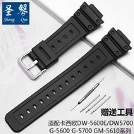 手表带 Original Genuine Silicone Watch Band Resin Casio Small Black Watch Square 5600 GW5610 GM5000 Male 6900