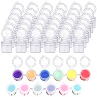 30/60/90pcs Acric Mini Paint Container Strip Storage With Lid, 5ml/0.17oz Large Empty Paint Pots Wit