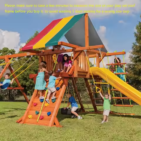 SEWS-52 Inch X 90 Inch Swing Set Replacement Tarp For Play Set Outdoor, Multi-Color