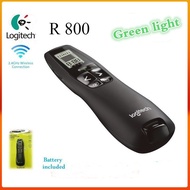 【local Stock】Logitech R800 Wireless Presenter with LCD Display Laser Pointer _ Green