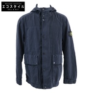 Stone Island 2024 春夏系列 801542230 TELA LINO NYLON-TC 水洗連帽拉鍊夾克，L 碼