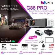 10 Years Warranty MONOZ G86 Projector 6000 Lumens FULL HD 1080P Android Mini Projector WIFI LCD Portable Projector