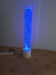 可用 新款七彩LED風水氣泡裝飾圓柱形魚缸水柱燈
