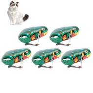 Pssopp 5PCS Clockwork Vintage Metal Wind Up Jumping Kids Classic Clockwork Toy for Dog Cat Puppy Kit